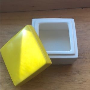 J.Crew ceramic jewelry box - yellow